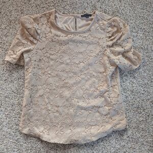 Elegant Lace Puff Sleeve Top